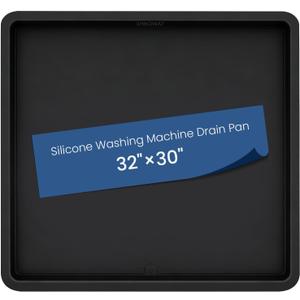 32 X 30 inch Large Thickened Silicone Washing Machine Drip Pan, 33*30 inch