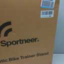 Sportneer Bike Trainer - Magnetic Stationary Bike Stand for 26-28" & 700C Wheels - Adjustable 6 Level Resistance Bike Trainer Stand for Indoor Riding with Quick Release Lever & Front Wheel Riser Block