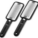 Foot Rasp Foot File, 2 Pcs Stainless Steel Pedicure Callus Remover for Feet, Professional Foot Care Tools for Pedicure to Removes Hard Skin Corns for Dry and Wet Feet
