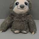 SuzziPad Microwavable Stuffed Animal, Heated Sloth Plush for Anxiety, Bedtime, Cuddle & Companion, Soreness & Stress Relief, Warmer Plueshies, Microwave Heating Pad, Gifts for Women, Gray (Grey)