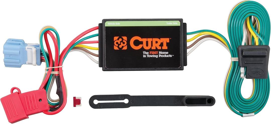 CURT 56008 Vehicle-Side Custom 4-Pin Trailer Wiring Harness for Select Honda Accord Crosstour, Acura RDX