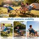ADSMART Portable Camping Chair Lightweight Folding Chair for Camping - Outdoor Chair Supports 300 Lbs - Camp Chair Outdoor Adventures