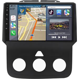 for Dodge RAM 1500 Radio Upgrade 2013-2019: 4GB+32GB Android 14 Car Stereo Replacement with Wireless CarPlay Android Auto - 9 Inch Touchscreen Head Unit GPS Navigation