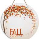 Fall Wooden Hanging Sign Maple Tree Autumn Thanksgiving Wall Door Decor Fall Decorations for Home Office Classroom Party Living Room Porch Indoor Outdoor (Air)