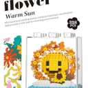 Warm Sun DIY Mini Flower Plant Building Blocks Toy  Creative Botanical Collection for Kids and Adults Home and Collection Art Home Office Decor Pack of 2