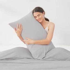 Cozy Bliss Cooling Pillow Cases for Hot Sleepers, Q-Max>0.4, Queen Size Set of 2, Pillowcases for Hair and Skin, Soft & Silky Pillow Covers with Envelope Closure,Gift, Light Grey, 20x30 Inches