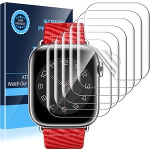 LK 6 Pack Apple Watch Series 9 Series 8 Series 7 41mm Screen Protector, [Self-Healing] TPU Film, Anti-Scratch, Ultra-Thin Screen Protector Designed for iWatch 9/8 / 7 41mm, Clear