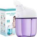 Nasal Irrigation System, Nasal Care, Sinus Rinse Machine, Nasal Rinse Machine, Nasal Cleaner with Auto Waste Collection Function for Sinus, Runny Nose, Nasal Congestion Purple