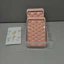 WIBIMEN Ice Cube Tray with Lid and Bin - Round Ice Trays for Freezer with Lid - Ice Cube Trays for Freezer with Ice Container (1"-2PACK Pink)