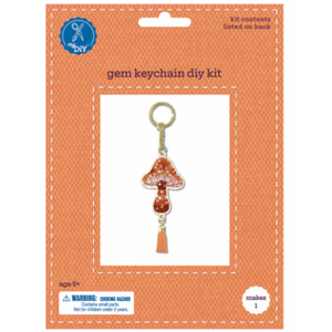 3pcs Mushroom Gem Keychain DIY Kit