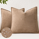 Kevin Textile Waterproof Decorative Pillow Covers Beige 12x20 Inch Pack of 2 Soft Boucle Textured Lumbars Cushions Elegant Accent Pillows for Couch Sofa Chair Bed Home Decor Indoor Outdoor, Camel