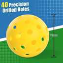 Pickleball Balls  Outdoor Style | Durable, Crack-Resistant for Tournament Play, Practice & Training (Pack of 4)