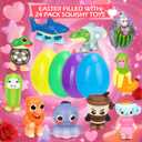 24 Pack Easter Egg Fillers with Squishy Toys, Easter Eggs Filled Squishy Toys, Easter Basket Stuffers, Classroom Prizes for Easter Egg Hunts, Party Favors, Kids (Green)