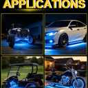 YM E-Bright Upgrade Blue Golf Cart Lights Car Underglow Led Strip Lights for Marine Boat Deck Motorcycles Kayak Interior Exterior 5050 Chipset 15SMD Waterproof IP67 DC 12V(Pack of 4)