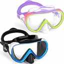 Freela Kids Swimming Goggles for 4-16 with Nose Cover, Anti-Fog No Leakage Swim Mask 180° Clear Vision Beach Pool Goggles