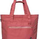 Thread Wallets Utility Tote  Large Travel Tote with Multi-Pocket Design, Laptop Compartment & Work Bag for Women (Rose Water)