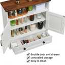 Bathroom Cabinet with Double Barn Doors – Wall Mounted Medicine Cabinet over Toilet with Adjustable Shelf & Drawer, 25" Wide Hangging Storage Cabinet for Bathroom, Kitchen, Laundry, Entryway White
