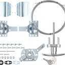 Universal Garage Door Lock Kit with Spring Latch and Keyed Handle, Garage Door Lock Set Fits for Single/Double Car Door max Width to 17ft, Including All Hardware