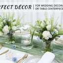 SUPMIND 12Pcs Glass Cylinder Vase for Centerpieces 5 Inch Clear Flower Vases Bulk, Glass Hurricane Candle Holder Small Floral Vases for Table, Floating Candle Vase for Wedding Home Dcor