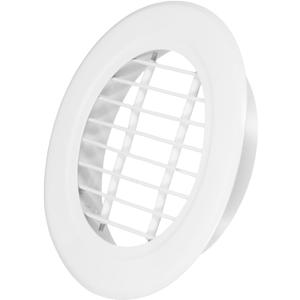 PATIKIL 10" Round Air Vent, Single Louver Grille Cover Aluminum Alloy Soffit Vent HVAC Ventilation for Ceiling Wall Roofing Bathroom Kitchen Garage Duct Shed Garage, White