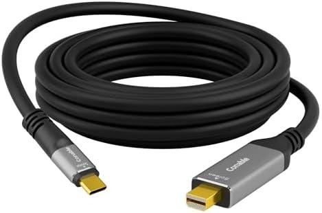 USB C to Mini DisplayPort Cable 20 FT, Uni-Directional USB C to Mini DP Cable, 4K@60Hz, (Thunderbolt 3/4) Compatible with MacBook Pro, HP, Surface Book, Dell (Not for iMac Thunderbolt/Thunderbolt 2)