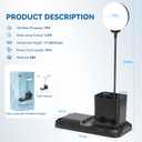 KDD 4 in 1 Desk Lamp with Wireless Charger - 360 Rotating Gooseneck Small Table Lamp with Pen Holder & Phone Stand, Adjustable White and Warm Light Dual Mode LED Desk Light for College Dorm Room
