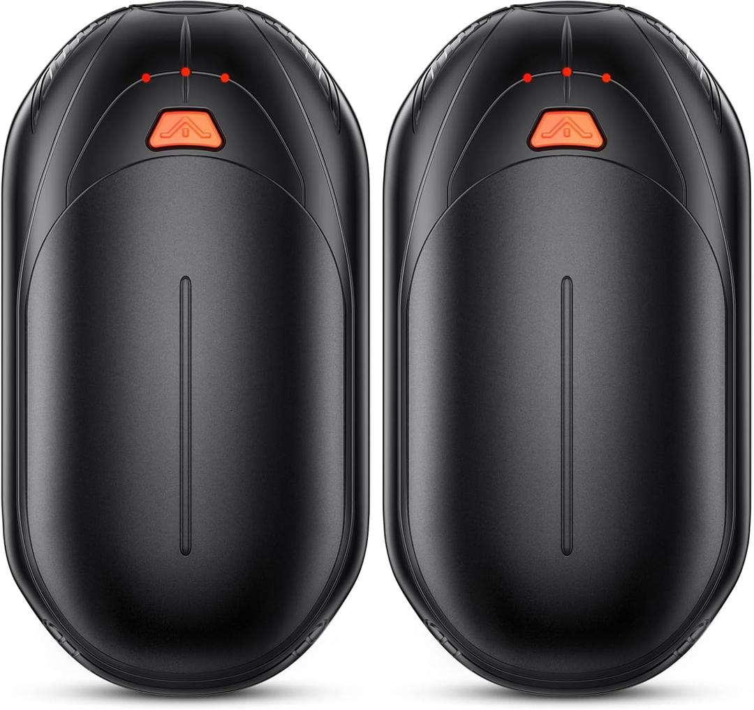 AI Hand Warmers Rechargeable 2 Pack, AI Smart Chips Electric Hand Warmers, 20Hrs Long Safe Heat, Portable Pocket Heater, Gifts for Christmas, Outdoor, Hunting, Golf, Camping Accessories (Black)