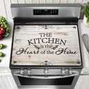 Stove Top Covers for Electric Stove, Extra Thick Rubber Heat Resistant Anti-scratch Glass Induction Cooktop Protector, Oven Cover, Dish Drying Mat, Range Cover for Kitchen, 28.5x20.5 inch