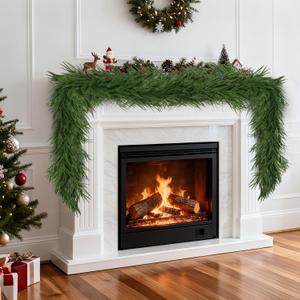 2-Pack 6 Ft Artificial Norfolk Pine Garland - Realistic Winter Greenery for Christmas, Mantel, Table & Outdoor Decor  Flexible & Long-Lasting