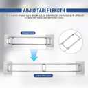 ABOOFAN Rv Shower Corner Storage Bar Adjustable Rod for Bathroom Organization Space-Saving Rv Bathroom Accessories Easy Installation for Toiletries and Essentials