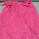 Floerns Women's Glitter Sleeveless Ruched Party Clubwear Bodycon Mini Dress L