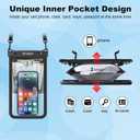 Rynapac Large Waterproof Phone Pouch [Up to 10"] - 2 Pack IPX8 Waterproof Phone Case for iPhone 17 16 15 Pro Max Galaxy S26 Ultra, Touchscreen & Underwater Photography, Beach Cruise Essentials 2026