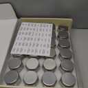 Homazing Set of 24 Hexagon Glass Spice Jars with Shaker Lids and Labels for Refrigerator, Kitchen, RV Travel Trailer Magnetic Containers