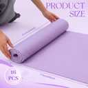 Funtery 3 mm Thin Yoga Mats Bulk, 68 x 24 Inches Lightweight PVC Exercise Mats Non Slip Workout Fitness Pads for Yoga Pilates Stretching Classes Gym Home Studio(Violet Haze,16 Pack)