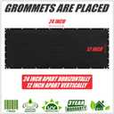 ColourTree 8' x 50' Black Fence Privacy Screen Windscreen Cover Fabric Shade Tarp Plant Greenhouse Netting Mesh Cloth - Commercial Grade 170 GSM - Heavy Duty