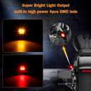 Rear Motorcycle LED Turn Signals Universal Mini Size Brake Tail Light Blinkers Compatible with Harley Honda Kawasaki Suzuki Triumph Yamaha