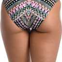 AMAVI Side Shirred Hipster Bikini Swimsuit Bottom (Small, Multi)