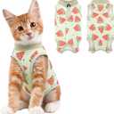 Coppthinktu Cat Recovery Suit Female, Breathable Cat Onesie After Surgery Female for Abdominal Wounds or Skin Diseases, Surgery Recovery Suit Kitten Surgical Onesie After Spay Wear Anti Licking, Size M