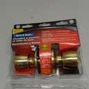 Master Lock TUO0303 Tulip Door Knob with Lock, Polished Brass