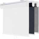 Cordless Roller Shades for Windows,Light Filtering Pull Down Blinds,Solar Screen Door Blinds,Flame Retardant UV Protection Fabric for Home Office (17" W x 72" H,Solar White)