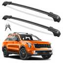 KINGGERI All Aluminum Roof Rack Cross Bars Fit for Kia Sorento X-Line & X-Pro 2021 2022 2023 2024 2025 (with Raised Side Rails), Lockable 260LBS Roof Rails Crossbars Rooftop Luggage Racks Carrier