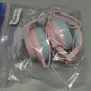 iClever Kids Headphones for School/Travel with Safe Volume 85dBA, HS19S Stereo Sound Over-Ear Girls Boys Headphones for Kids, Foldable 3.5mm Wired Headphone for iPad/Computer (A Pink Star)