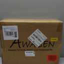 AWASEN Mid Century Modern Nightstand, Rattan Side Table with Drawer, Black Bedside Table with Storage and Solid Wood Legs for Living Room, Bedroom and Small Space (Black)