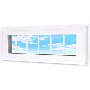 Vinyl Transom Household Fixed Window 10" x 36" White