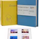 The Original 48 Pockets Classic Linen Hardcover Photo Album, Wedding Guest Book With Writing Space For Instax Wide, Wide 400 Camera, Link Printer & Evo Instant Camera (Sky Blue, For Instax Wide)