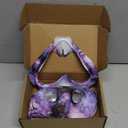 Silicone Cover Set Compatible with Meta Quest 3S Accessories, VR Protector Face Cover, Controller Grips, Front Shell Headset and Lens Protective (Starry Sky Purple)