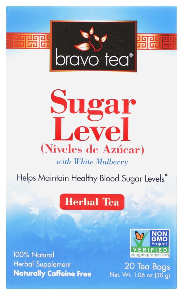 Sugar Level Tea, 20 Bags by Bravo Tea & Herbs (Pack of 2)