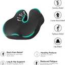 Memory Foam Seat Cushion for Office Chair, Car, Wheelchair  Coccyx Tailbone Support Pad for Sciatica & Back Pain Relief, Ergonomic Chair Cushion for Home, Travel, Work Desk (Black)