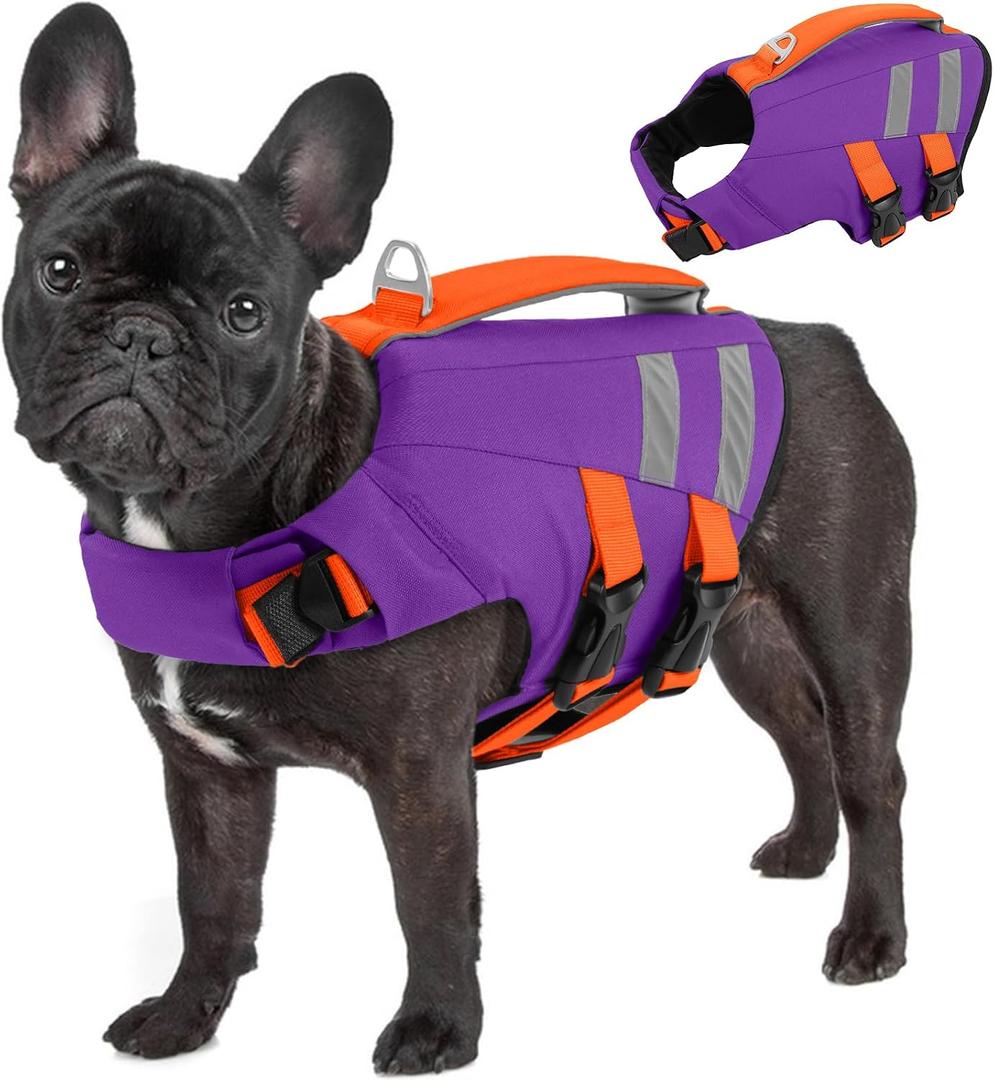 Dog Life Jacket,Buoyancy Aid Flotation Vest for Swimming