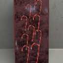 VCOKEN 30'' Christmas Candy Cane Pathway Markers Lights - Set of 10 Christmas Stakes Lights Outdoor Pathway Decorations, Connectable & Light Up Xmas Holiday Party Yard Art Indoor Outdoor Ornament (Red)